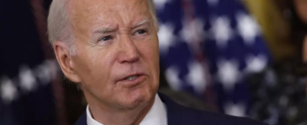 Joe Biden zum Protest vor der Synagoge in Los Angeles