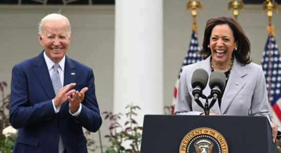 Biden steigt aus Kamala Harris blueht auf und sagt sie