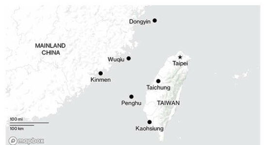 China setzt Taiwan unter Druck indem es Inseln und Fischereigebiete