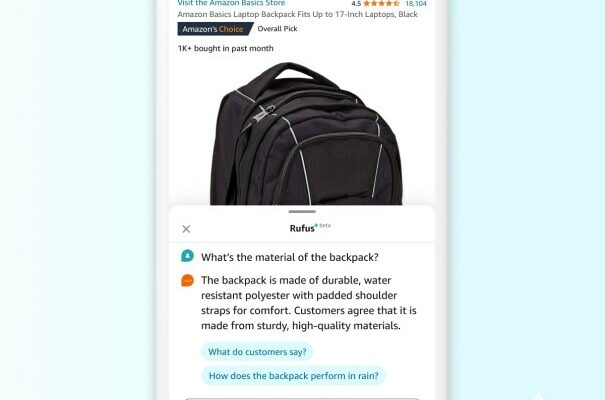 Der Amazon KI Chatbot Rufus ist jetzt fuer alle US Kunden live