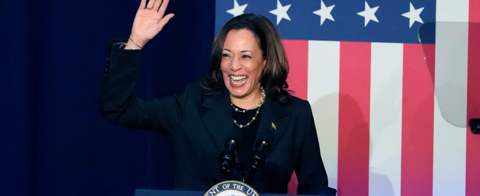 Kamala Harris sagt sie werde die Nominierung der Demokraten zur