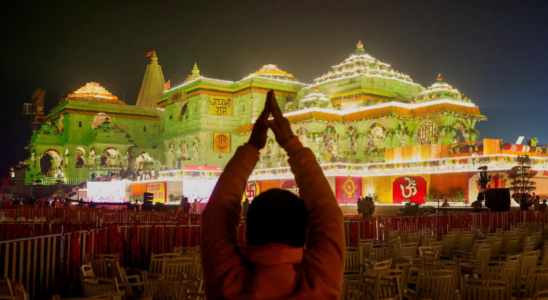 Replika des Ram Mandir feiert Premiere bei der India Day Parade