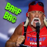 Trump warf Hulk Hogan einen Kuss zu brueskierte aber Tiffany