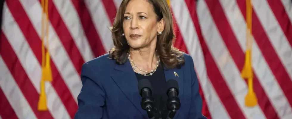 US Wahlen Kamala Harris‘ Kampagne sammelt in der ersten Woche Rekordsumme.webp