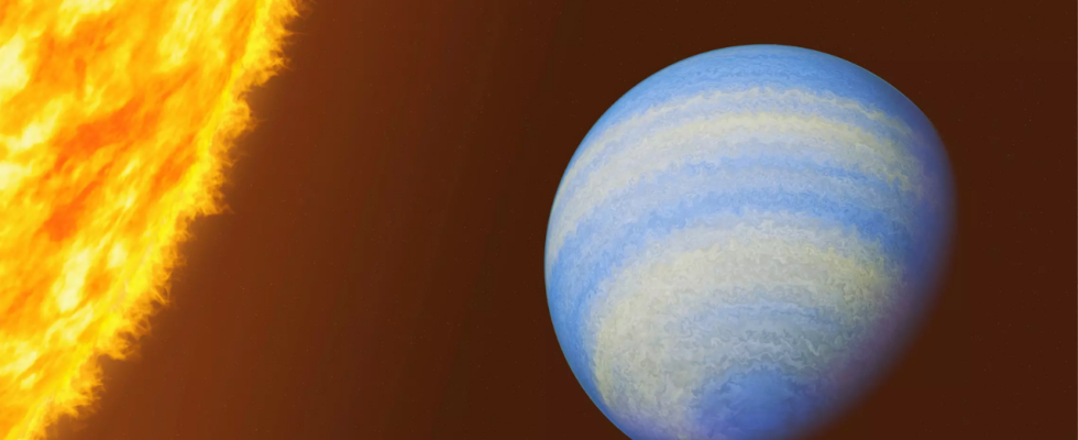 „Alptraumwelt Jupitergrosser Planet 64 Lichtjahre von der Erde entfernt stinkt