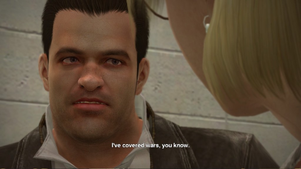 Ein Bild von Frank West, der in Dead Rising HD mit Jessie spricht, in einer Vorschau von Dead Rising Deluxe Remaster