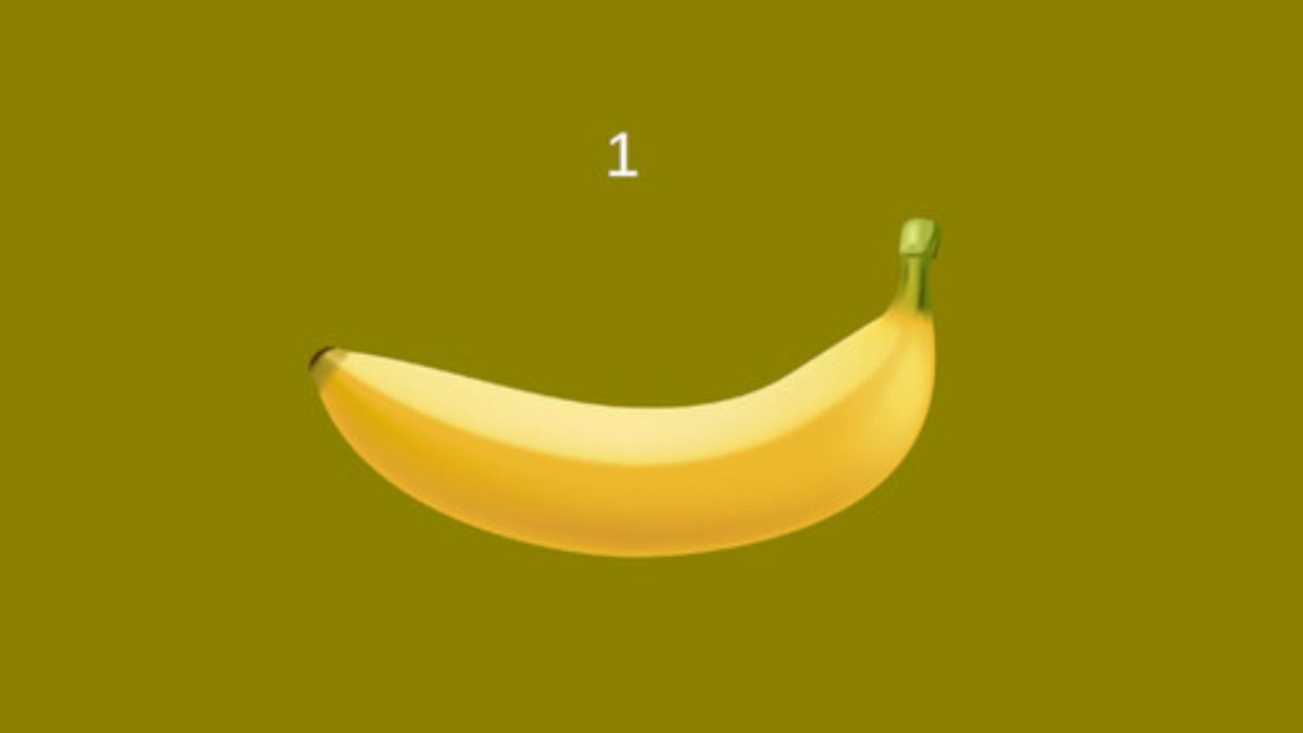 Bild einer riesigen Banane mit der Nummer 1 darüber aus dem Spiel Banana