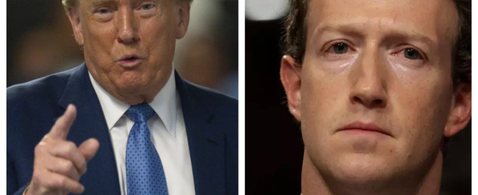 Donald Trump Mark Zuckerberg Trump erneuert Vorwurf der „Wahlmanipulation nachdem