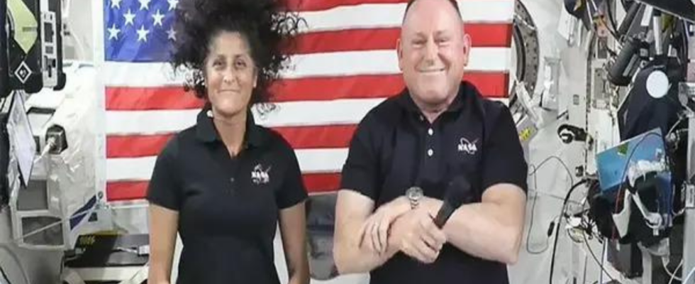 ISS Astronauten Ungewisse Zukunft fuer ISS Astronauten Wilmore und Williams Nasa waegt