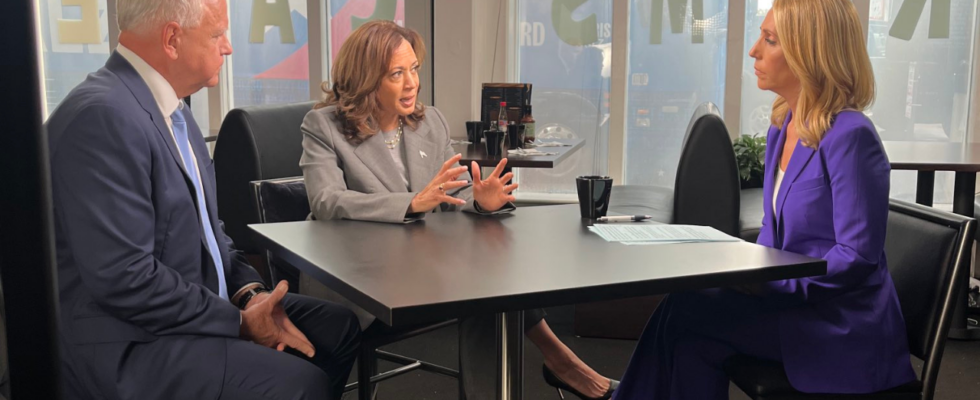 Interview mit Kamala Harris Kamala Harris sagt ihre Werte haetten