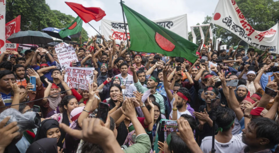 Regierungsfeindliche Kundgebungen in Bangladesch fordern Gerechtigkeit fuer Opfer der Quotenproteste