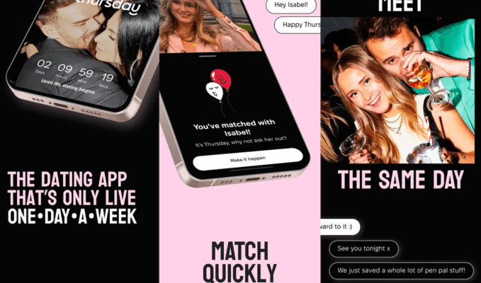 Thursday die Dating App die Sie nur donnerstags nutzen koennen wird