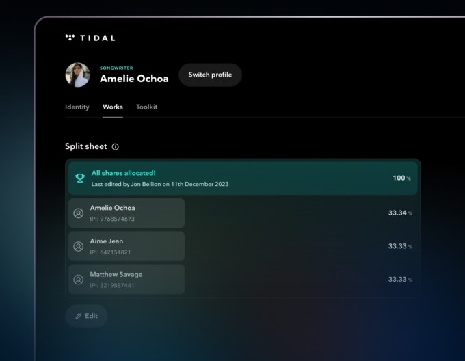 Tidal fuehrt Funktionen zur Lizenzgebuehrenverfolgung fuer Kuenstler ein