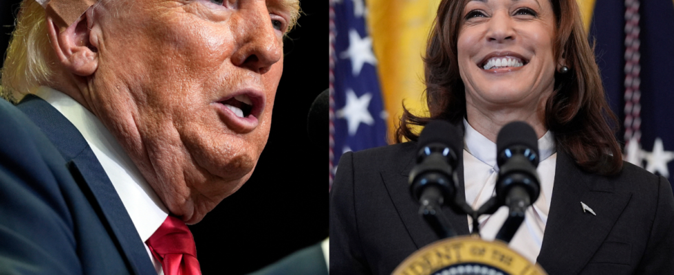 US Wahlen Donald Trump gibt Debattenplan mit Kamala Harris bekannt