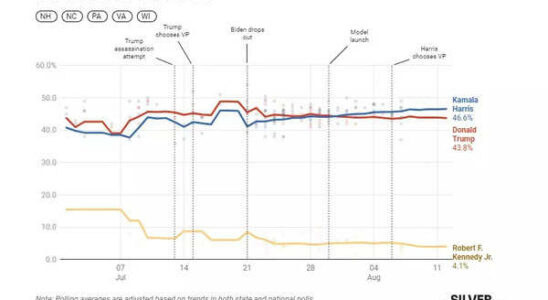 Umfragen zu Kamala Harris Nate Silver darueber was fuer Kamala