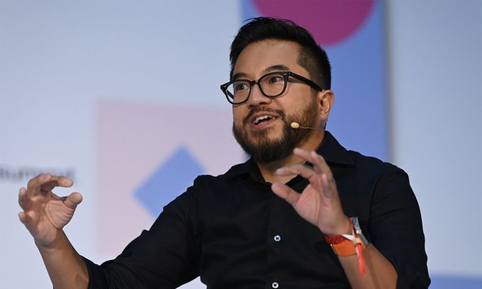 Lissabon, Portugal – 2. November 2022; Garry Tan, Initialized Capital, auf der Venture-Bühne am ersten Tag des Web Summit 2022 in der Altice Arena in Lissabon, Portugal. (Foto von Harry Murphy/Sportsfile für Web Summit über Getty Images)