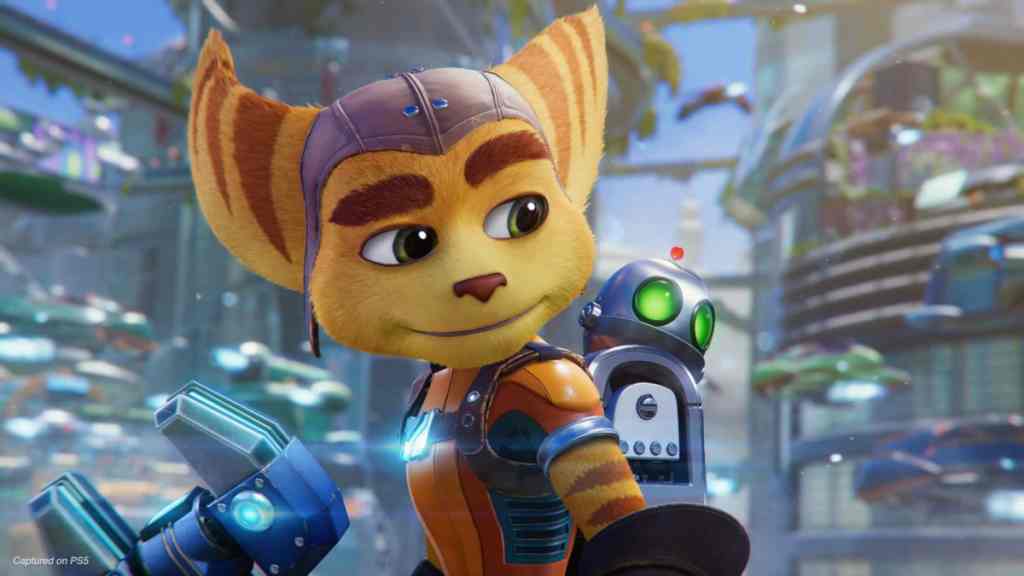 Ratchet & Clank: Rift Apart-Gameplay-Demo, Gamescom Opening Night Live ONL, Insomniac Games, Geoff Keighley als Teil eines Artikels über die besten Spiele wie Astro Bot auf PS5.