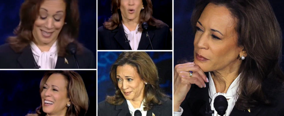 Debatte Harris vs Trump Kamala Harris‘ Gesichtsausdruck steht im Mittelpunkt