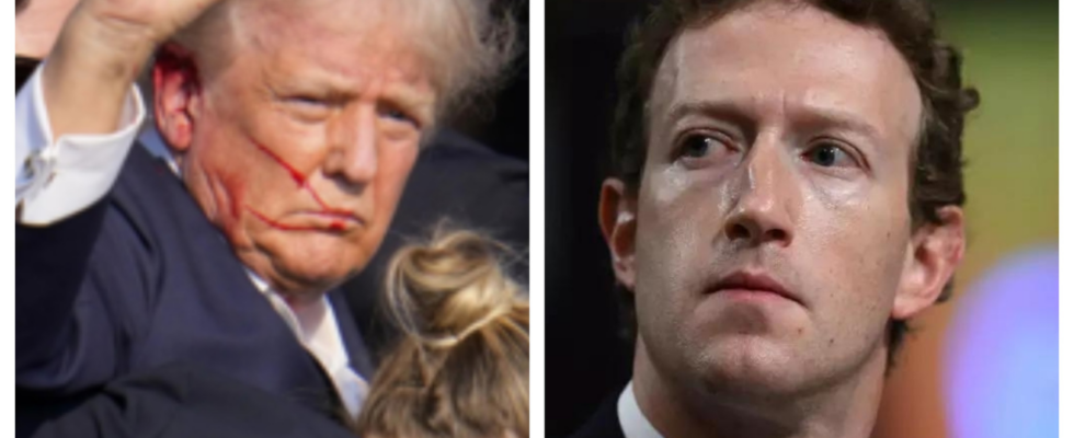 Donald Trump behauptet Mark Zuckerberg werde Kamala Harris nicht unterstuetzen