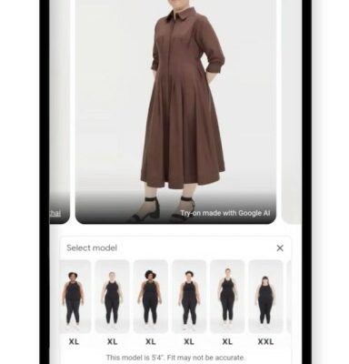 Google erweitert KI gestuetztes virtuelles Anprobetool um Kleider