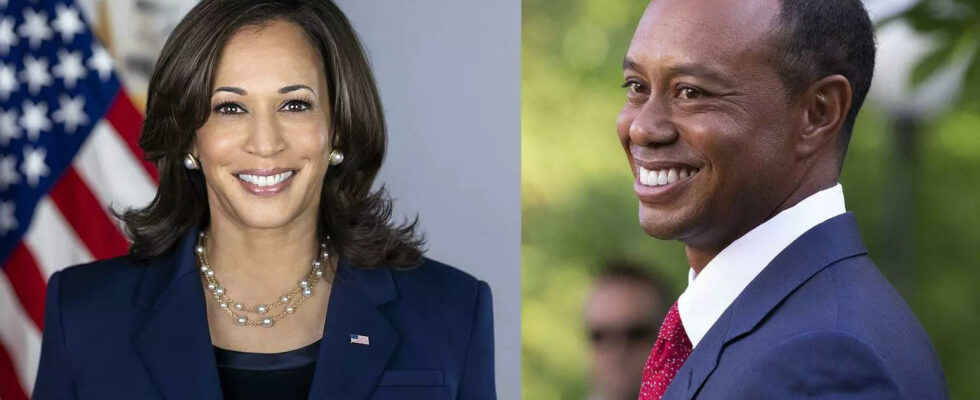 Kamala Harris Hat Tiger Woods Kamala Harris vorgeworfen einen „falschen