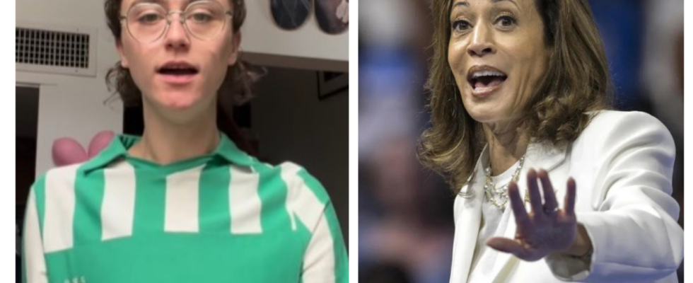 Kamala Harris Stieftochter Ella Emhoff sagt sie kann ihren Strickclub