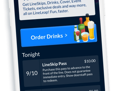 Mit LineLeap koennen Benutzer bezahlen um die Warteschlange an Bars