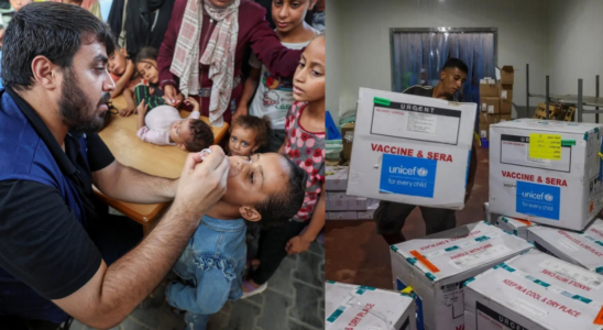 UNO und palaestinensische Behoerden starten massive Polio Impfkampagne im kriegszerstoerten Gaza.cms