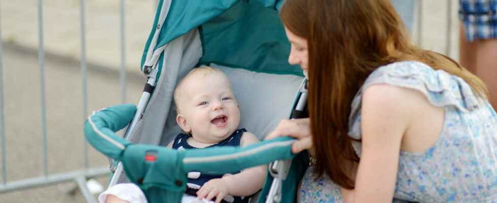 The top of baby strollers