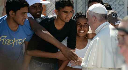 Before the Popes arrival in Lesbos the reception conditions for