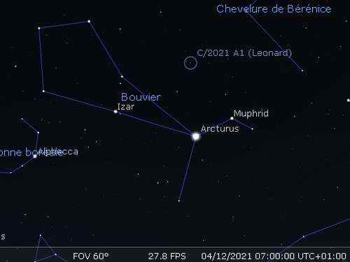 Ephemeris Observe comet Leonardo