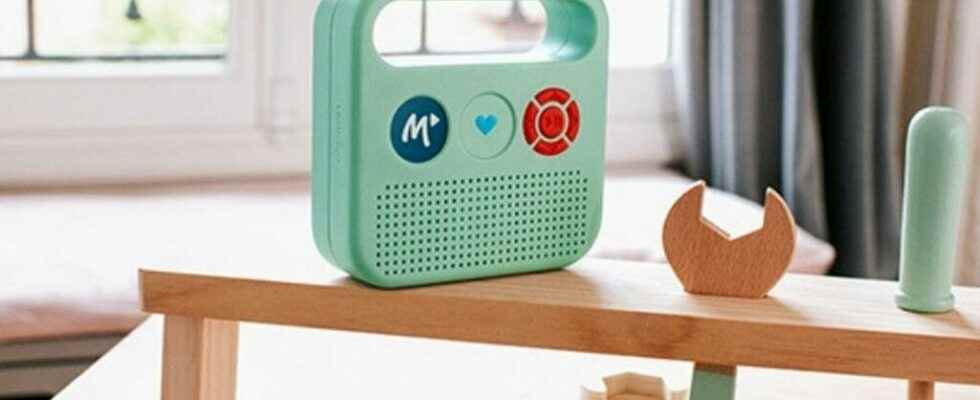 Merlin the childrens speaker designed by Radio France and Bayard