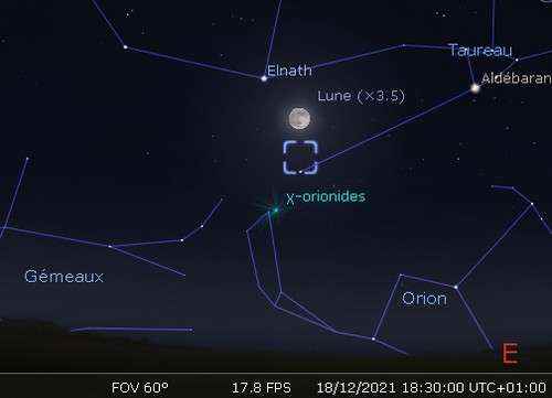 The Moon approaching Elnath and the Crab Nebula