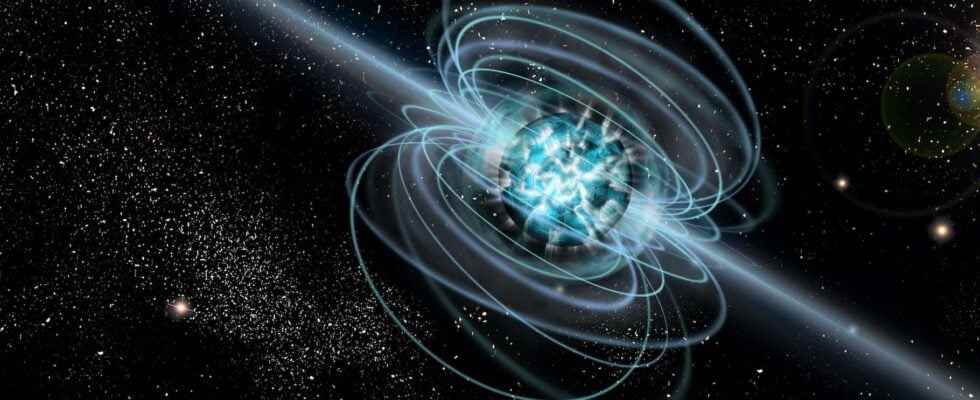 The titanic eruption of a neutron star