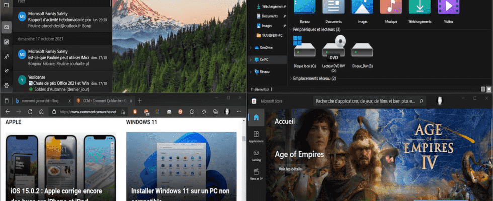 Windows 11 windows use the docking function