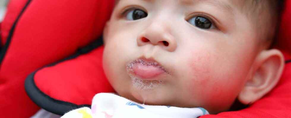 For babies the exchange of saliva is essential in their