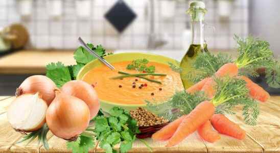 Supreme carrot soup with fresh coriander