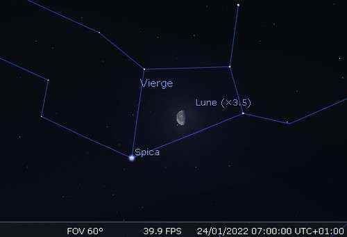 The Moon in rapprochement with Spica