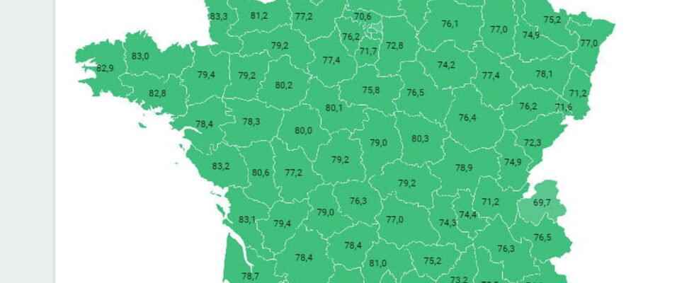 Vaccination against Covid how many French people vaccinated CARD