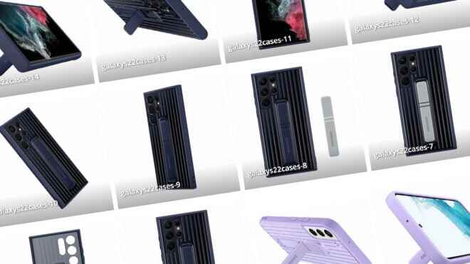 All official cases of the Samsung Galaxy S22 series leaked