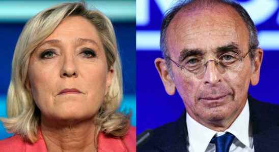 Headline Zemmour climbs Le Pen unscrews the curves meet