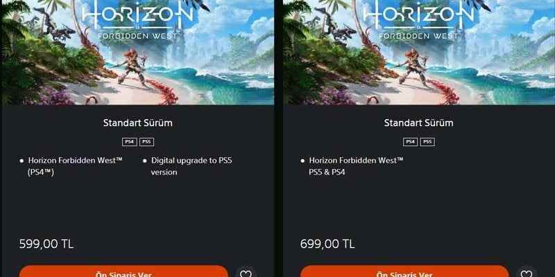 It is possible to get Horizon Forbidden West PS5 version