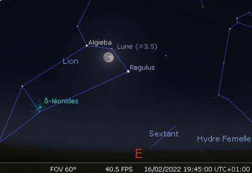 The Moon in rapprochement with Regulus