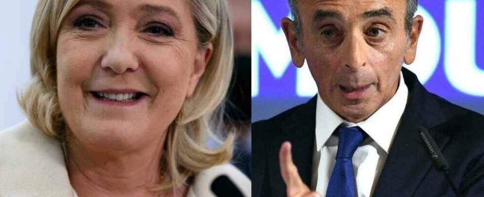 distance duel between Le Pen and Zemmour