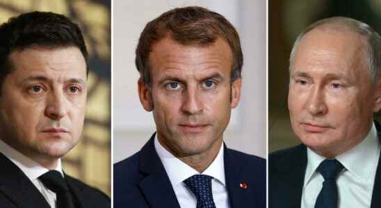 talks between Emmanuel Macron Vladimir Putin and Volodymyr Zelensky