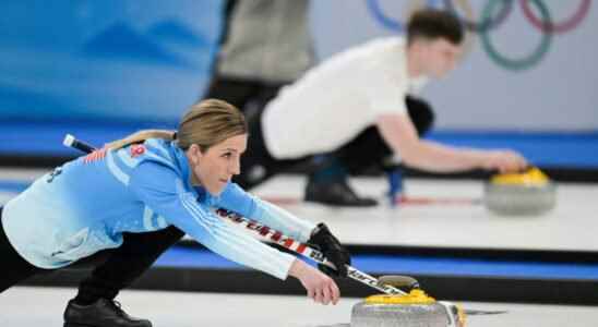 the trials have begun curling has laid the first stone