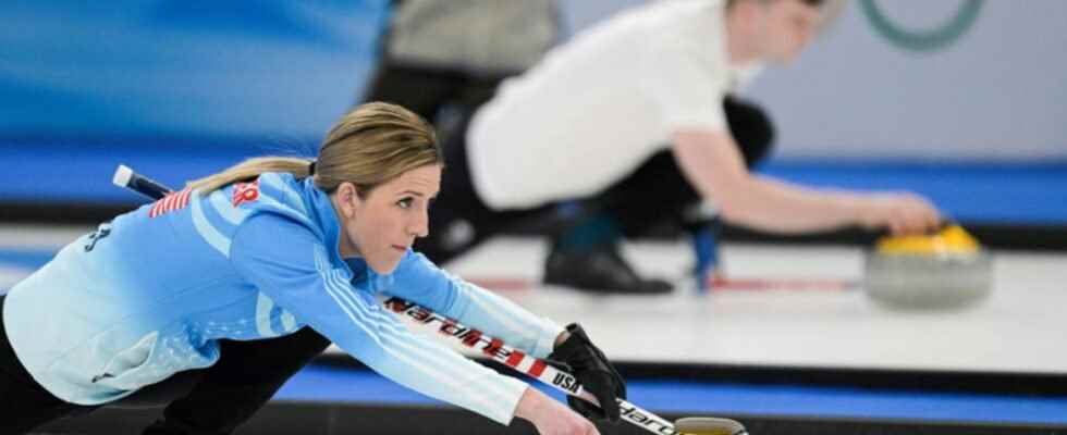 the trials have begun curling has laid the first stone