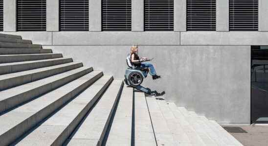 An ingenious electric wheelchair climbing all types of stairs