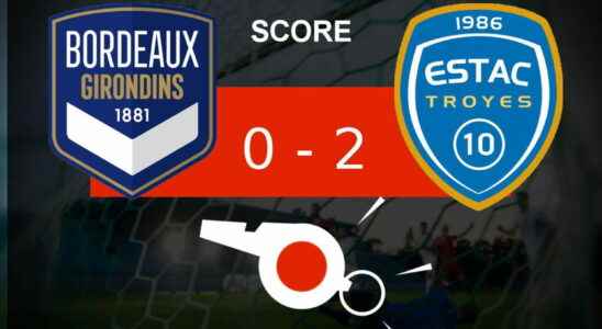 Bordeaux Troyes defeat for the Girondins de Bordeaux what