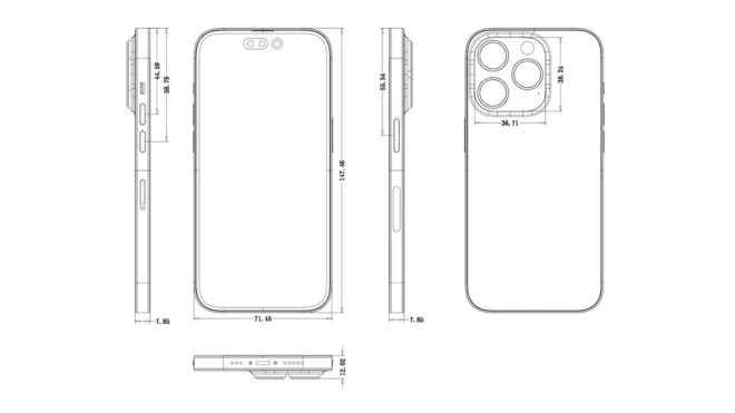 Clear schematics for iPhone 14 Pro and 14 Pro